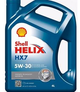 SHELL HELIX HX7 5w30 4л п/с, масло моторное